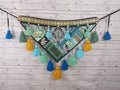 Tassel Belt "Turquoise Elephant", Quastengürtel für FCBD, ATS, ITS, Bauchtanz Gürtel, abnehmbare Quasten