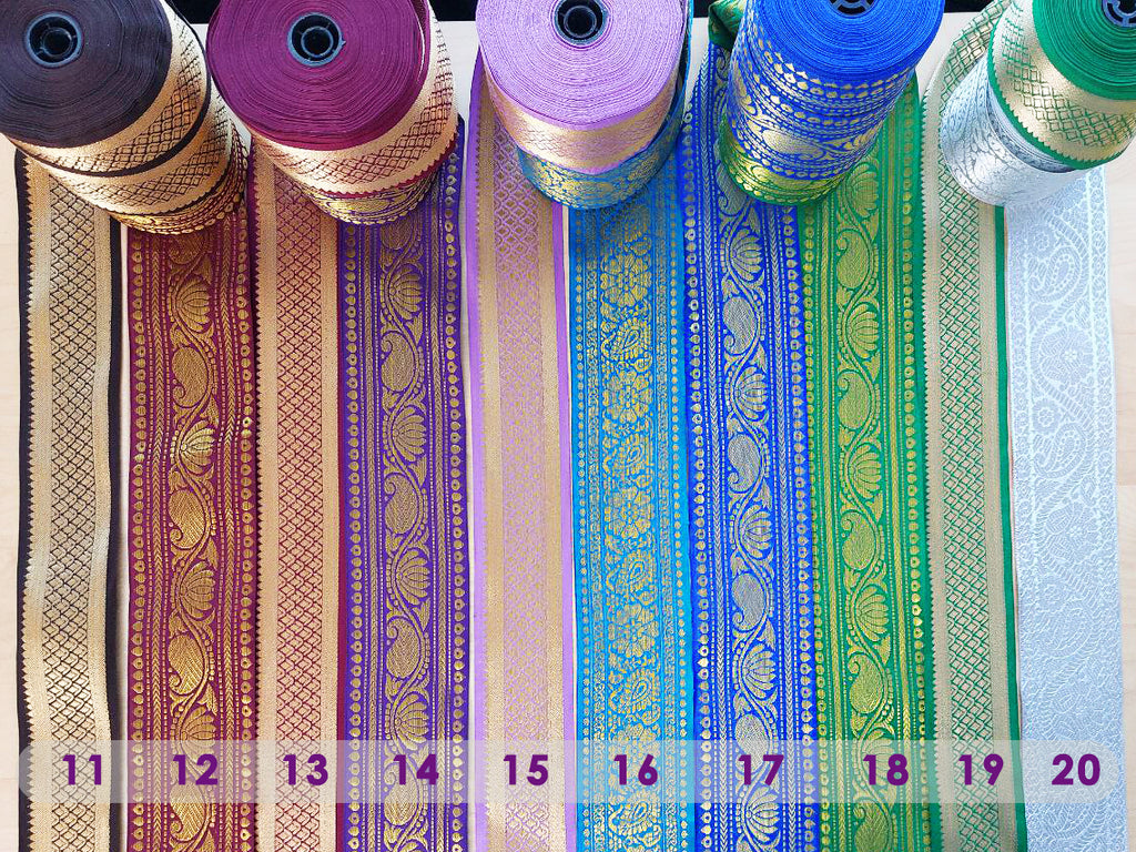 25 Yard Bauchtanzrock – konfigurierbar | FCBD, ATS, Tribal Fusion | 36 Farben | 20 Sari-Borten | Cotton Bellydance Padma Skirt