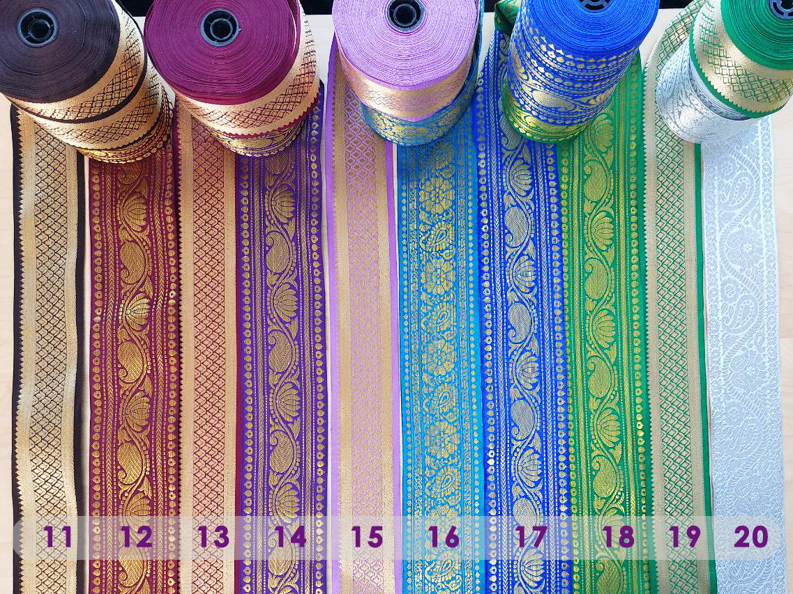 25 Yard Bauchtanzrock – konfigurierbar | FCBD, ATS, Tribal Fusion | 36 Farben | 20 Sari-Borten | Cotton Bellydance Padma Skirt