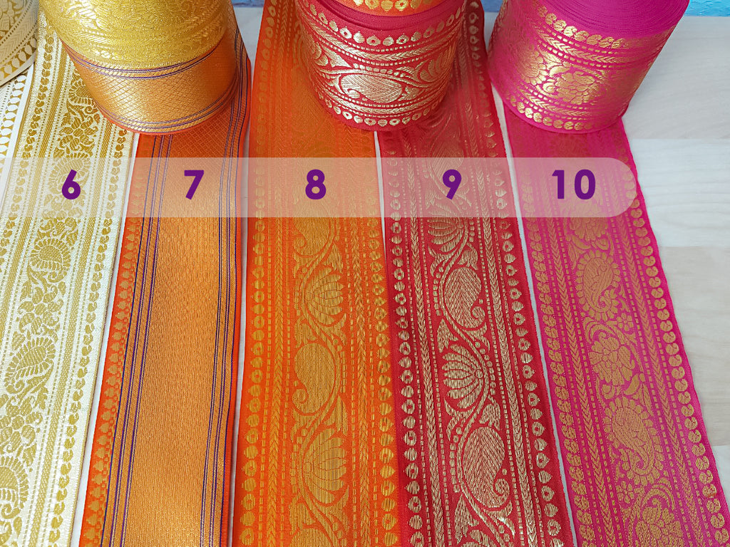 25 Yard Bauchtanzrock – konfigurierbar | FCBD, ATS, Tribal Fusion | 36 Farben | 20 Sari-Borten | Cotton Bellydance Padma Skirt