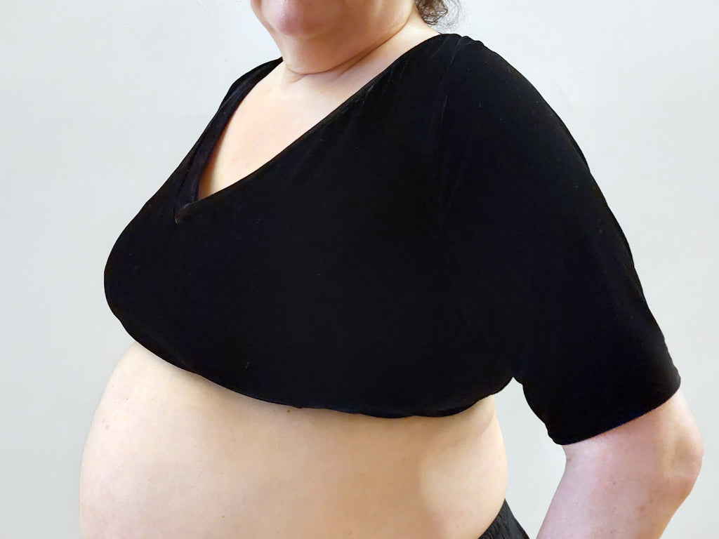 Choli Variante "Claudia", Cup 110B, aus Stretch Samt