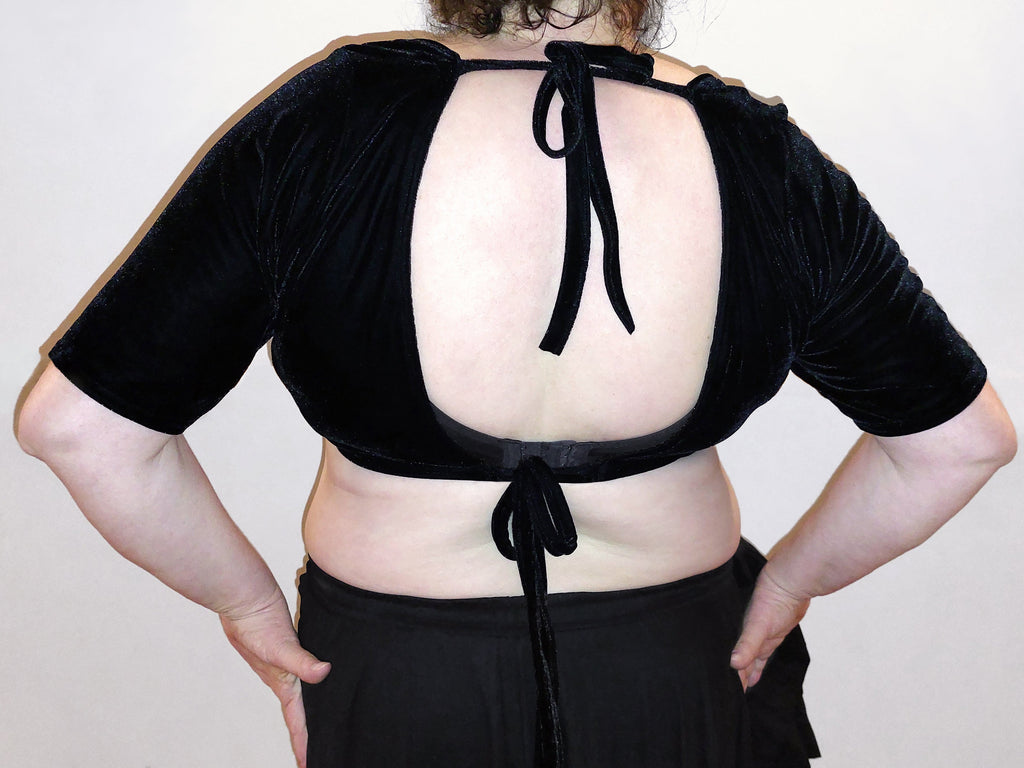 Choli Variante "Claudia", Cup 110B, aus Stretch Samt