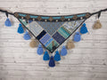 Tassel Belt "California Blue", Quastengürtel für FCBD, ATS, ITS, Bauchtanz Gürtel, Tribal Bellydance, abnehmbare Quasten